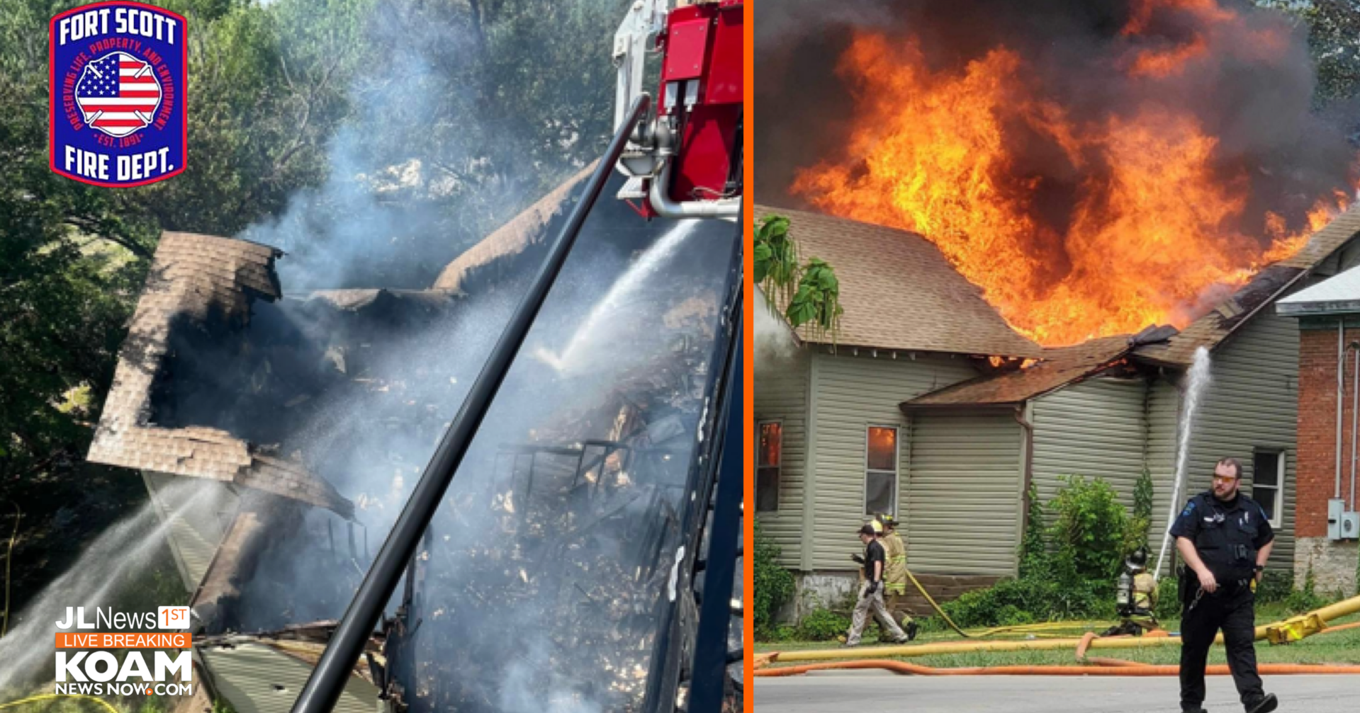 Residence consumed by fire in Fort Scott, "total loss" | Joplin News First - Vimarsana News