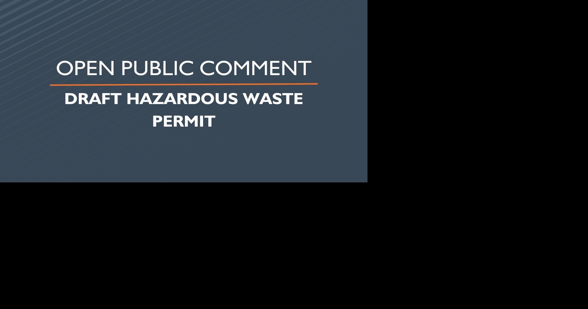 Missouri DNR seeks public comment on hazardous waste permit in Joplin