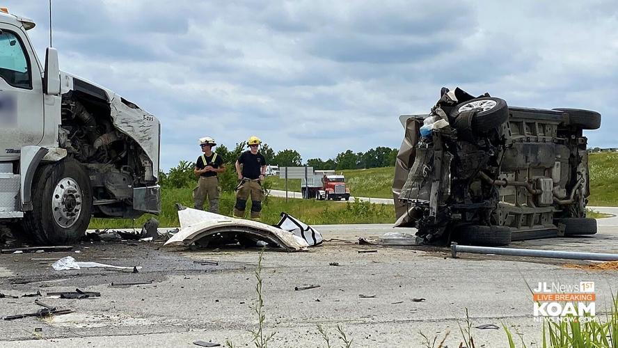 SUV crosses all lanes of 249, down embankment, crashing into dump truck Joplin News First