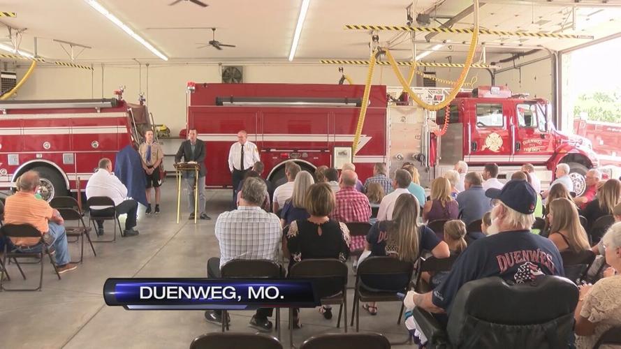 Duenweg Fire Department rededicates fire station in honor of former