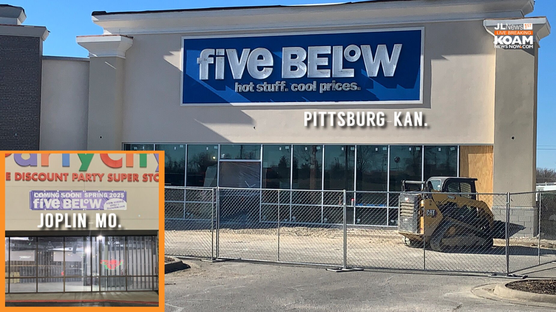 Joplin and pittsburg both building out new five below locations