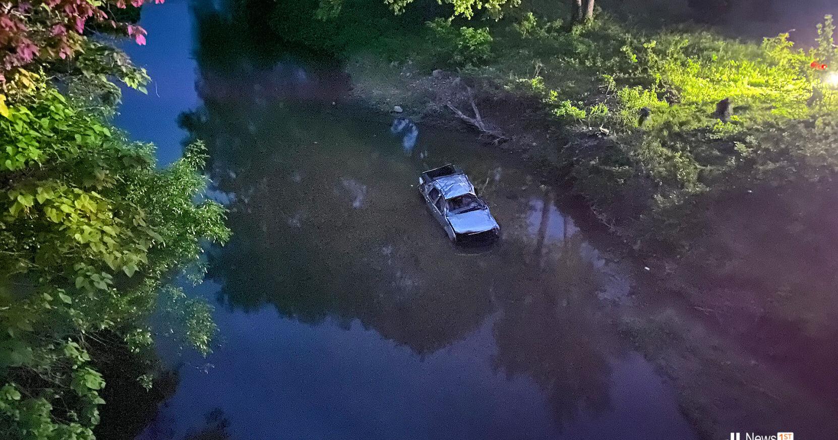 Pickup flips off bridge, landing in Turkey Creek 35 feet below - Vimarsana News