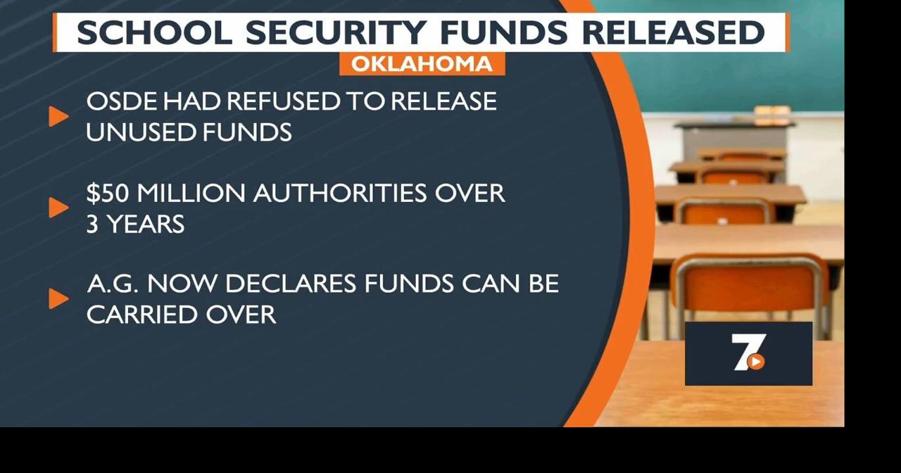 OSDE releasing funds for school security improvements Education