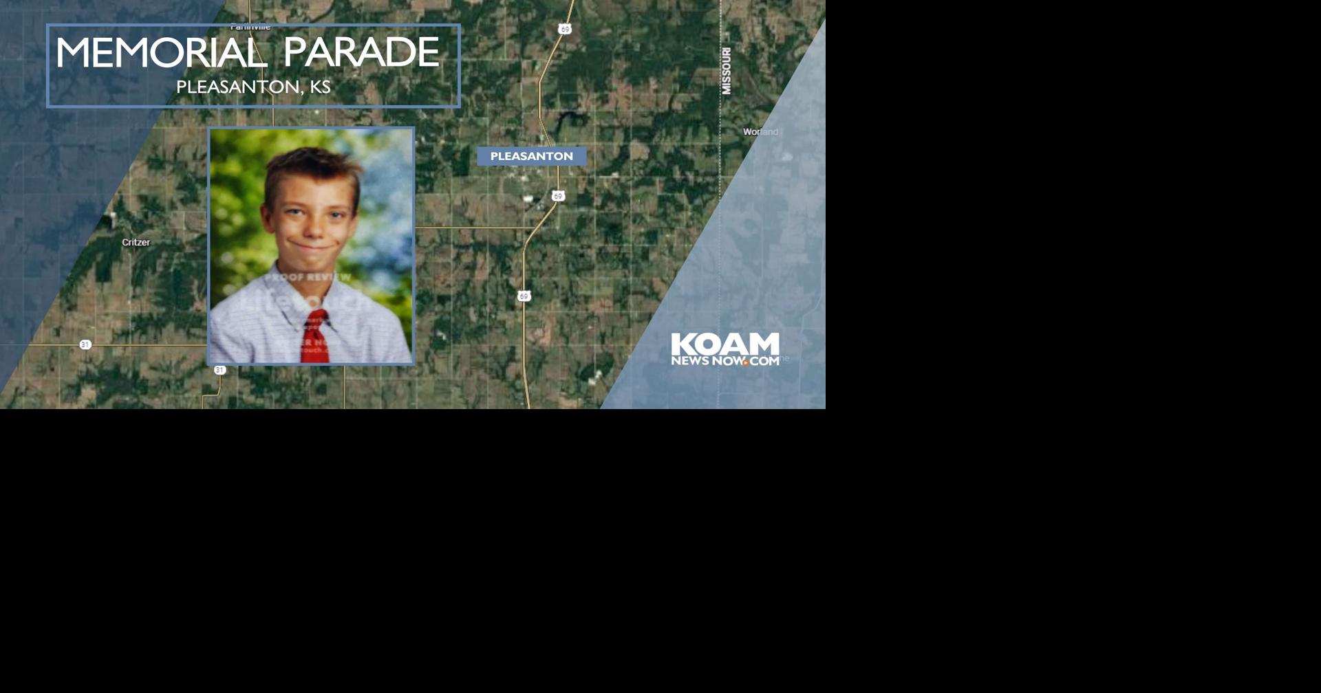 Memorial parade honors 13-year-old boy in Pleasanton, Kansas