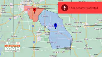 Early estimates say power will return to the area about 9:15 p.m.