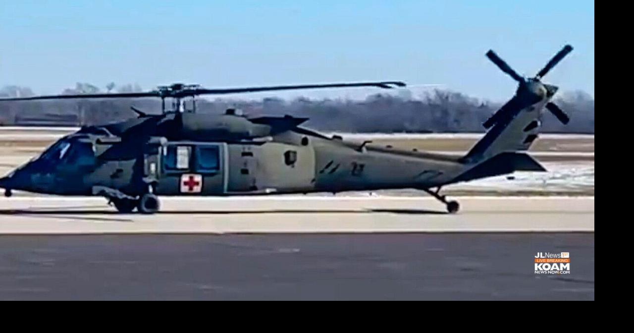 Black Hawk Medevac Helicopter fuels up at Joplin Regional Airport ...