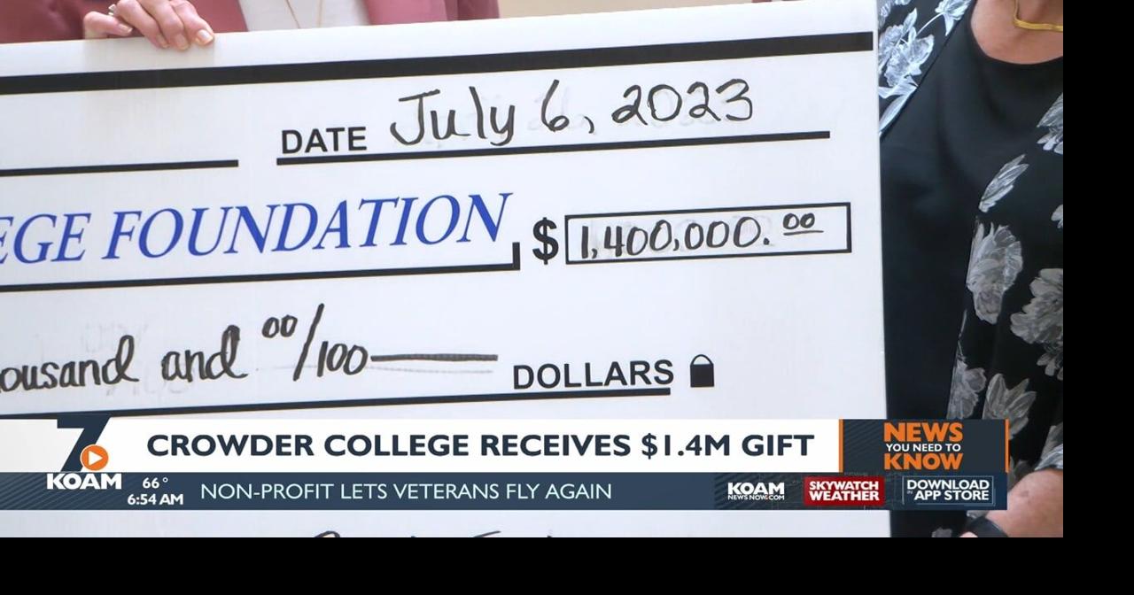 News To Know Crowder College gets generous donation, and area vets