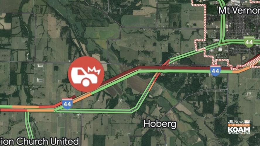 Tractortrailer overturned, blocking I44 west near Mount Vernon Auto