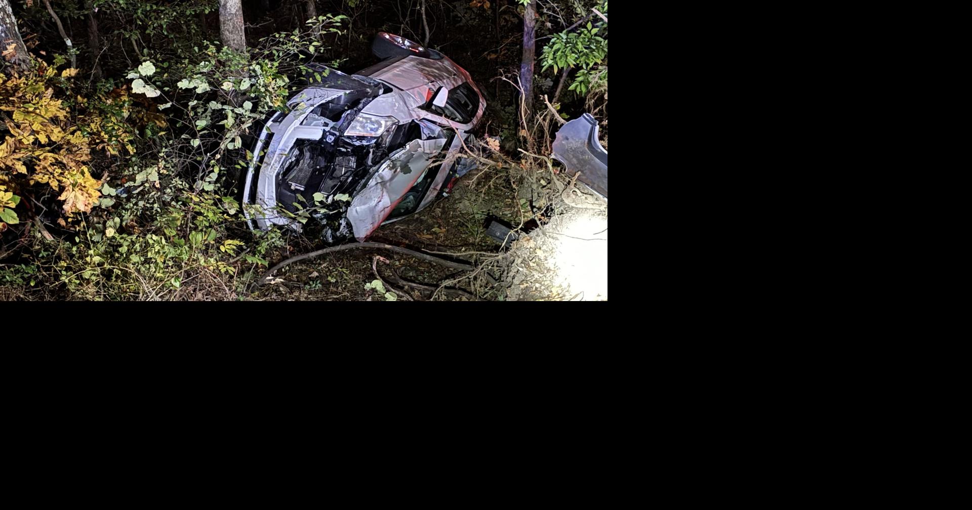 Vehicle overturns down steep ravine SW Joplin