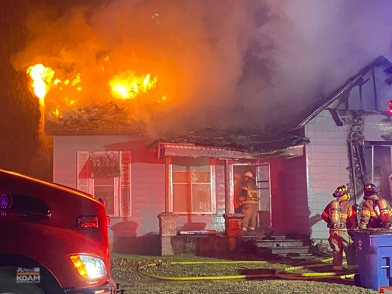 Carterville house fire, flames through the roof, total loss | Joplin ...