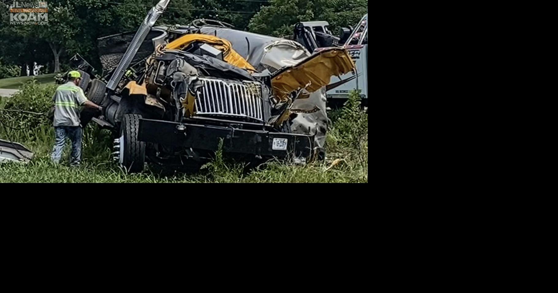 MoDOT oil tanker truck rollover crash, driver does not survive Joplin
