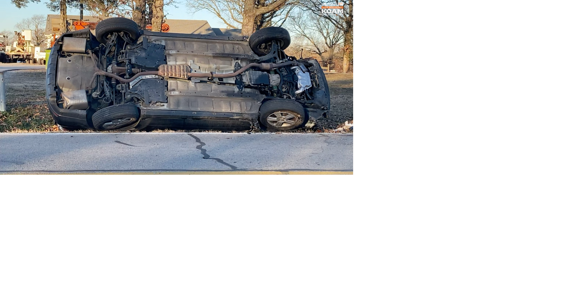 SUV overturns in crash near Peace Church Cemetery