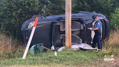Car overturns in crash off River Road into utility pole in Redings Mill ...