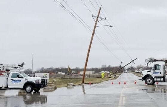 Strong winds take down series of utility poles in Carthage | Joplin ...