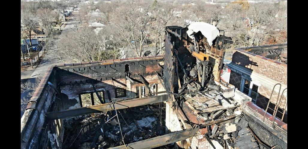 Photographer shares images, drone video of Olivia building damage