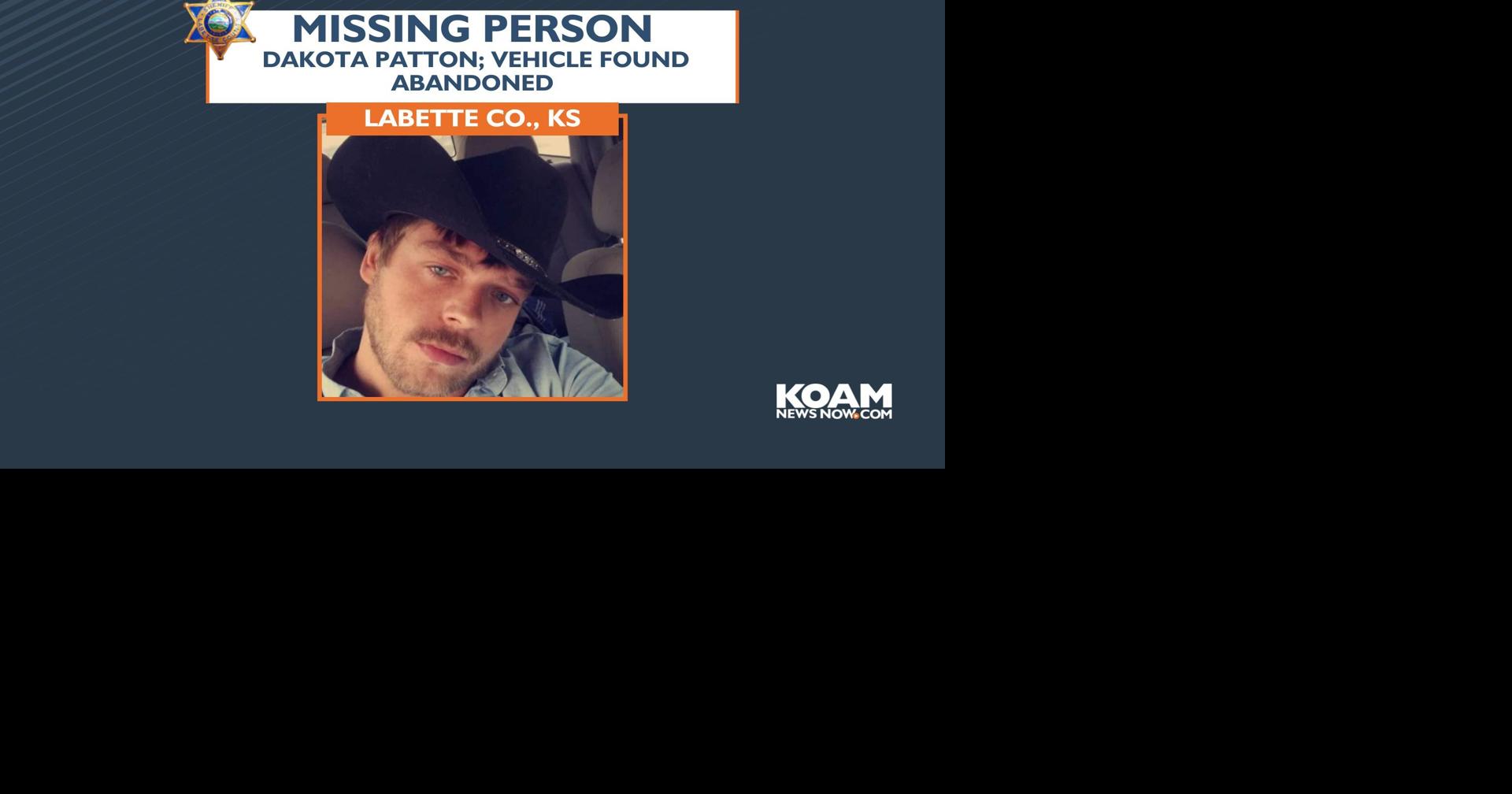 Missing Person Dakota Patton; Vehicle found abandoned Kansas News
