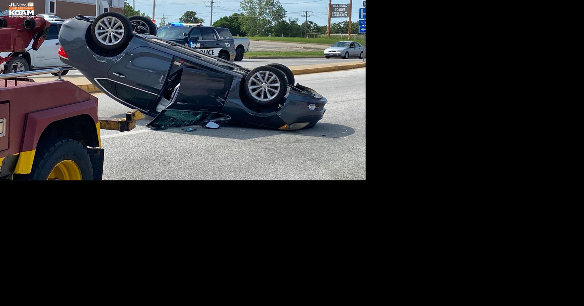 Car flips in crash on South Main in Joplin | Joplin News First ...