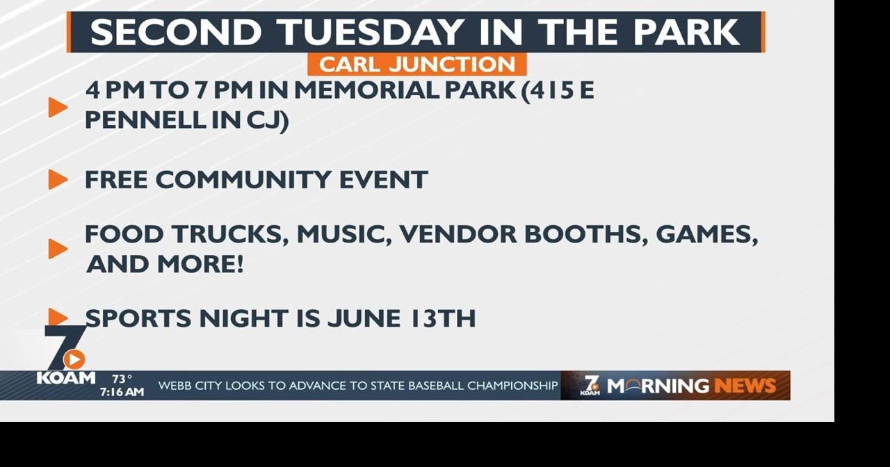 Second Tuesday In The park splashes down in Carl Junction Events