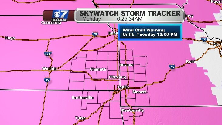 Wind Chill Warning extends through Tuesday | Weather | koamnewsnow.com