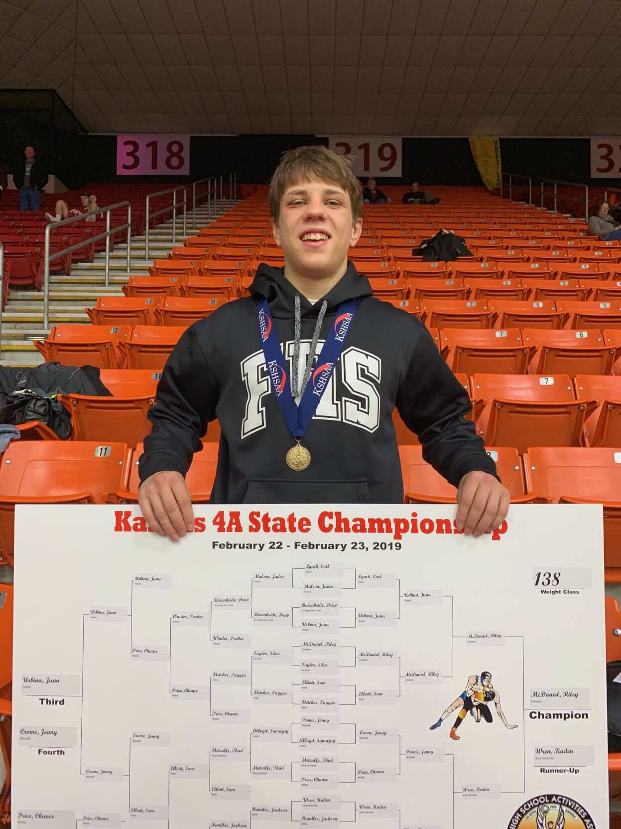 Frontenac’s McDaniel wins state wrestling championship High School
