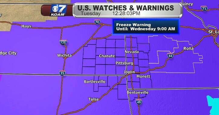 Freeze Warning into Wednesday Morning | Weather | koamnewsnow.com