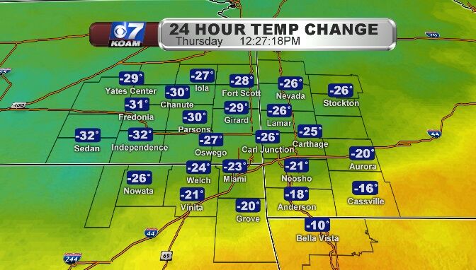 Cold front brings temperature drop of 30 degrees | Weather ...
