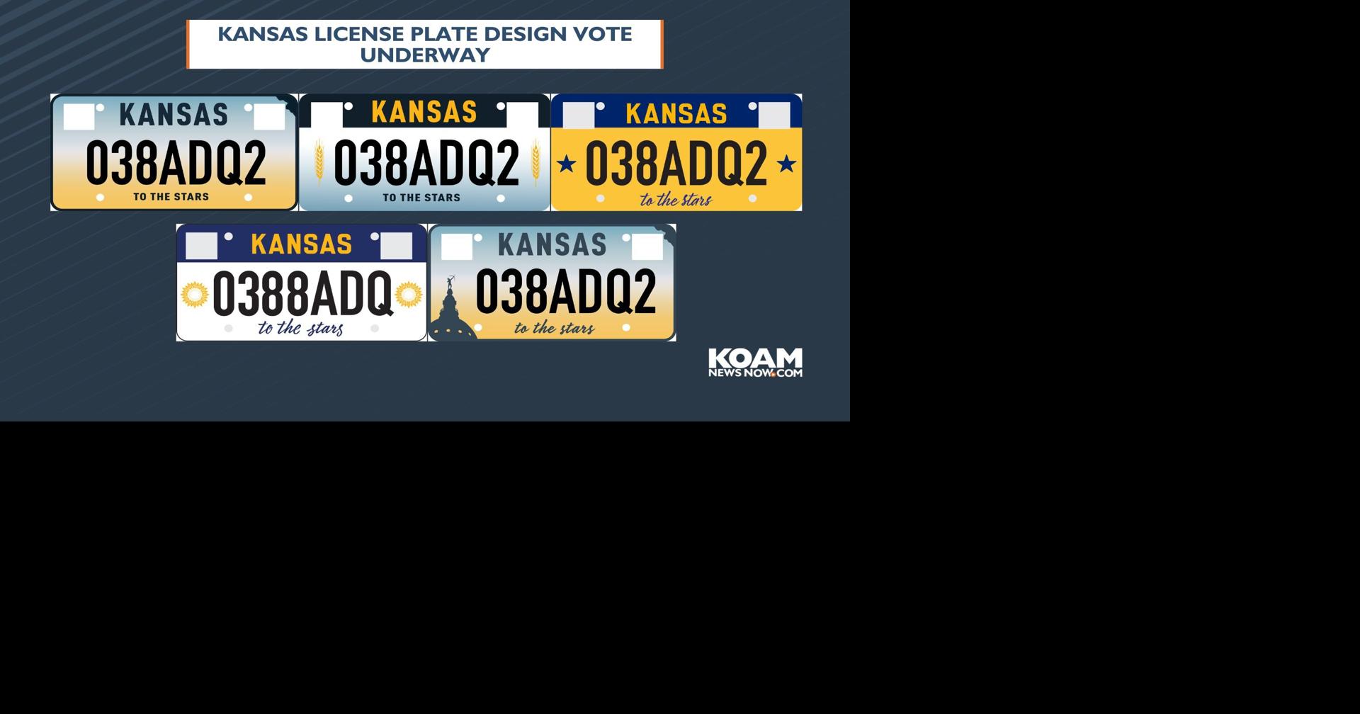 Kansans can now vote on a new license plate design Kansas News