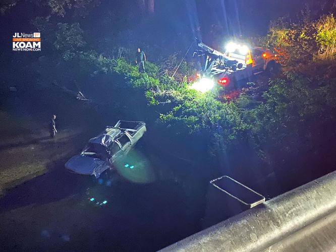 Pickup flips off bridge, landing in Turkey Creek 35 feet below Joplin