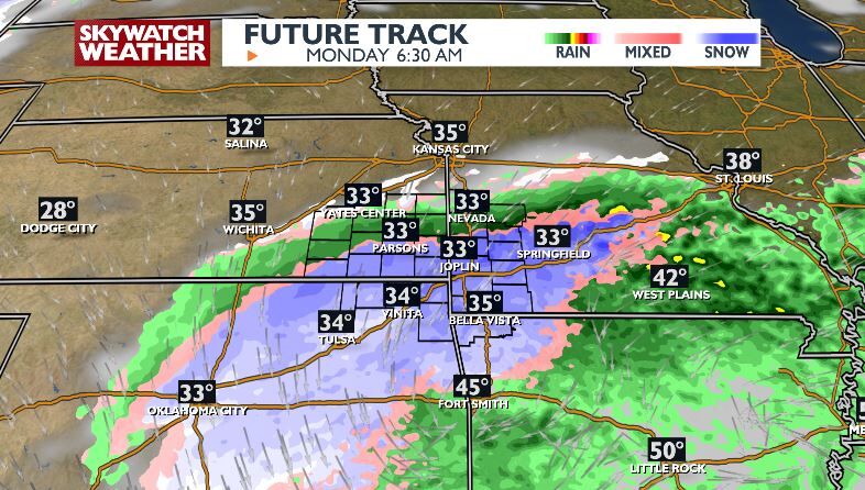 Stay Prepared: Wintry Mix Forecasted to Hit Early Monday Morning. | Top ...