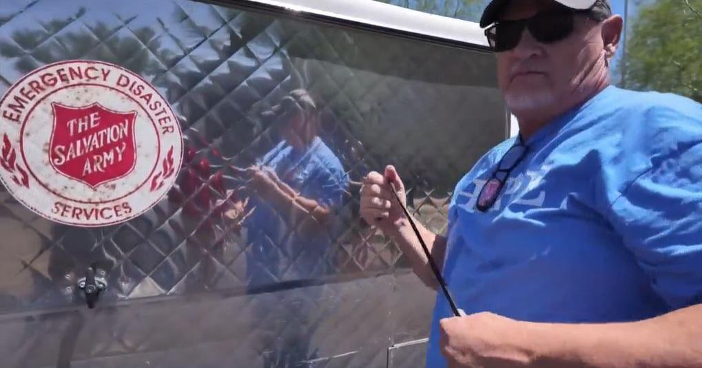 Ride along with Salvation Army's Mobile Hydration Unit during extreme heat warning