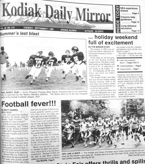Diocares Scores First Touchdown In History Of Kodiak Football