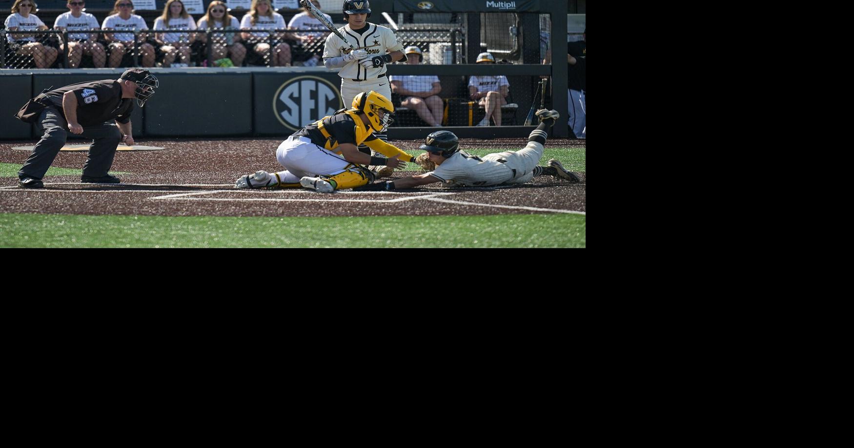 Rain Delays and extra innings: Mizzou baseball splits two-game day with Vanderbilt