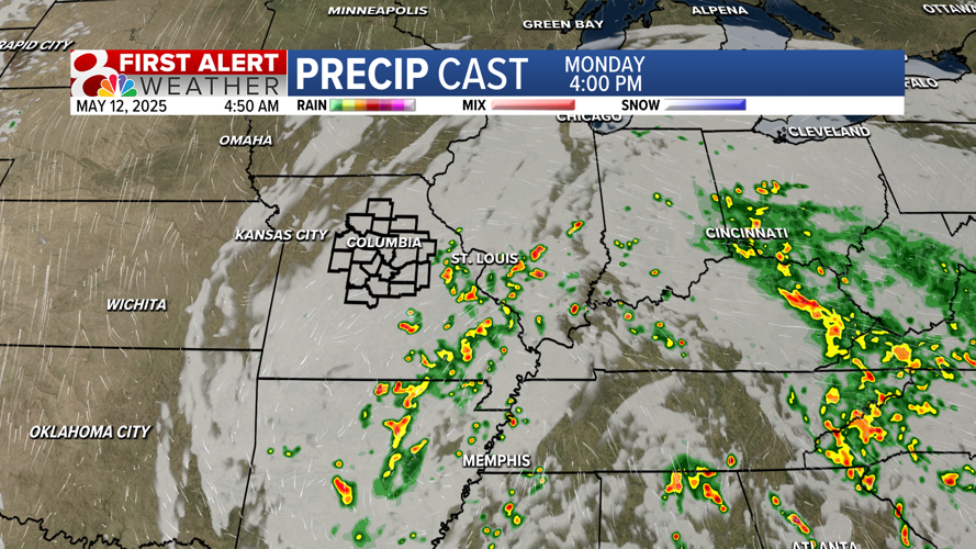 Forecast: Isolated storms today, 80s this week | Weather | komu.com