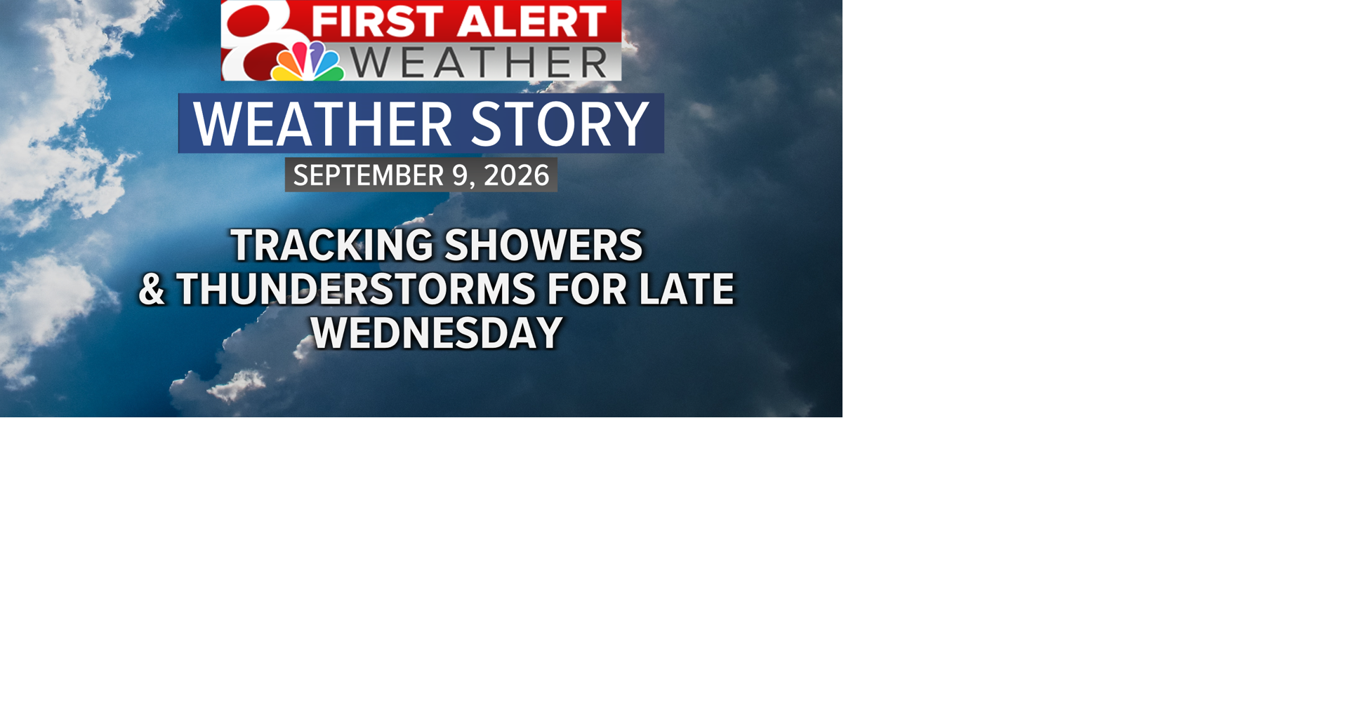 Forecast: Scattered showers and storms moving in Wednesday, cooler Thursday