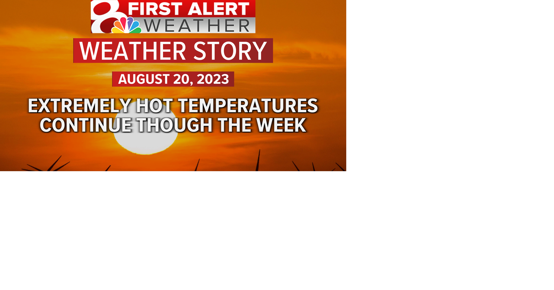 Forecast Extreme heat continues through the week Weather