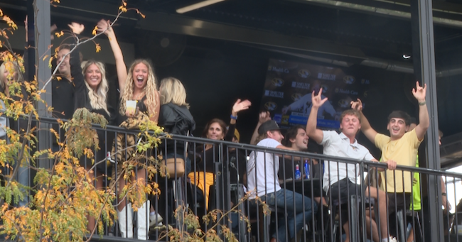 Missouri fans celebrate Tiger win over No. 15 Kansas State