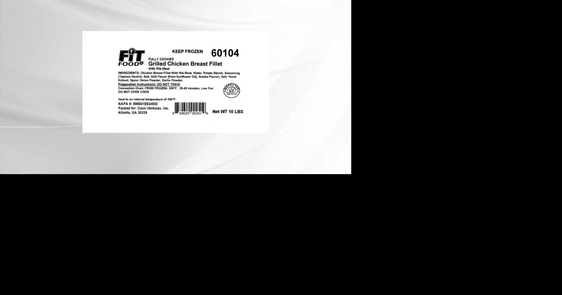 Suzanna’s Kitchen recalls grilled chicken products