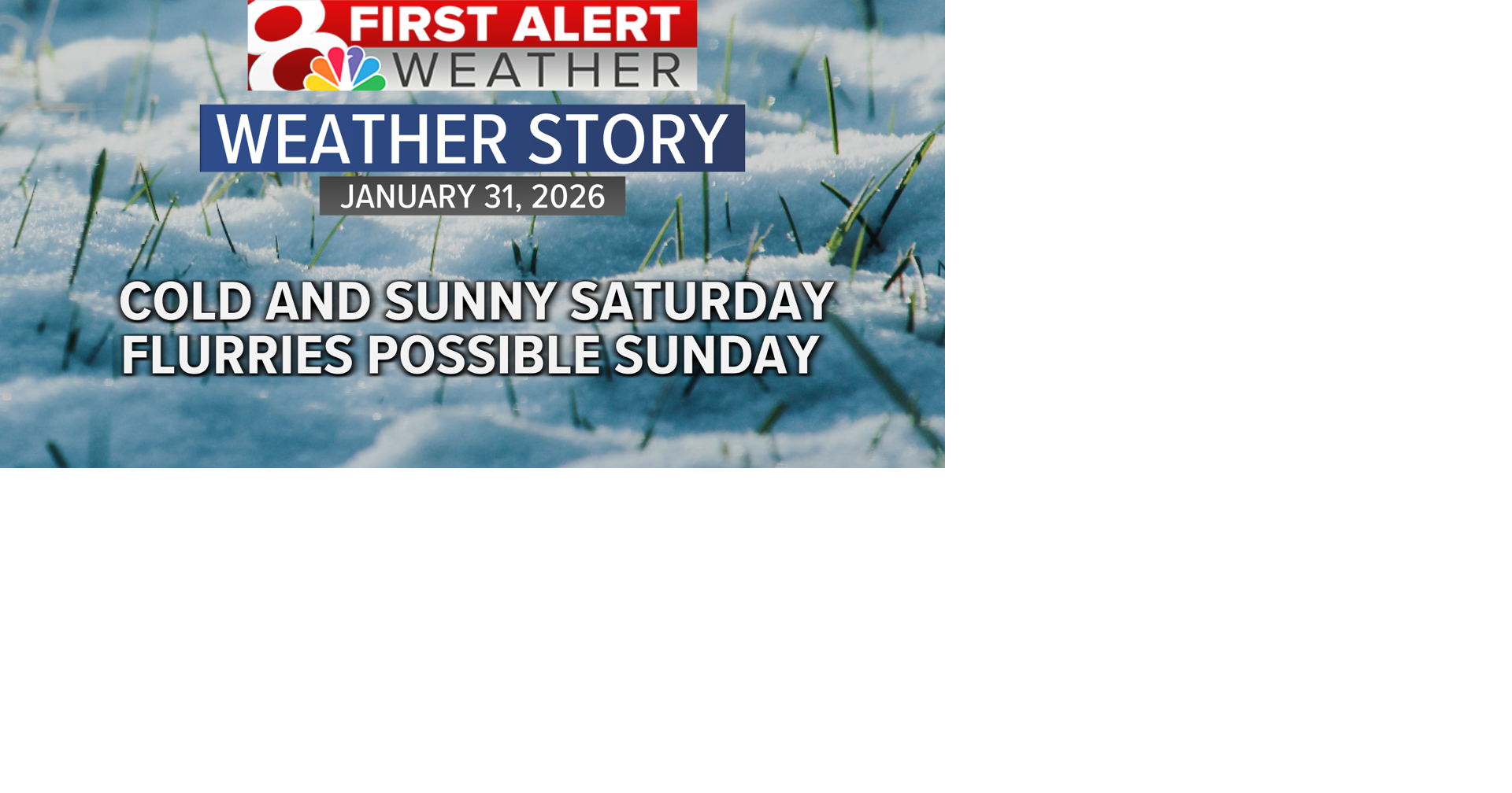 Forecast: Cold and sunny Saturday, snow flurries possible Sunday ...
