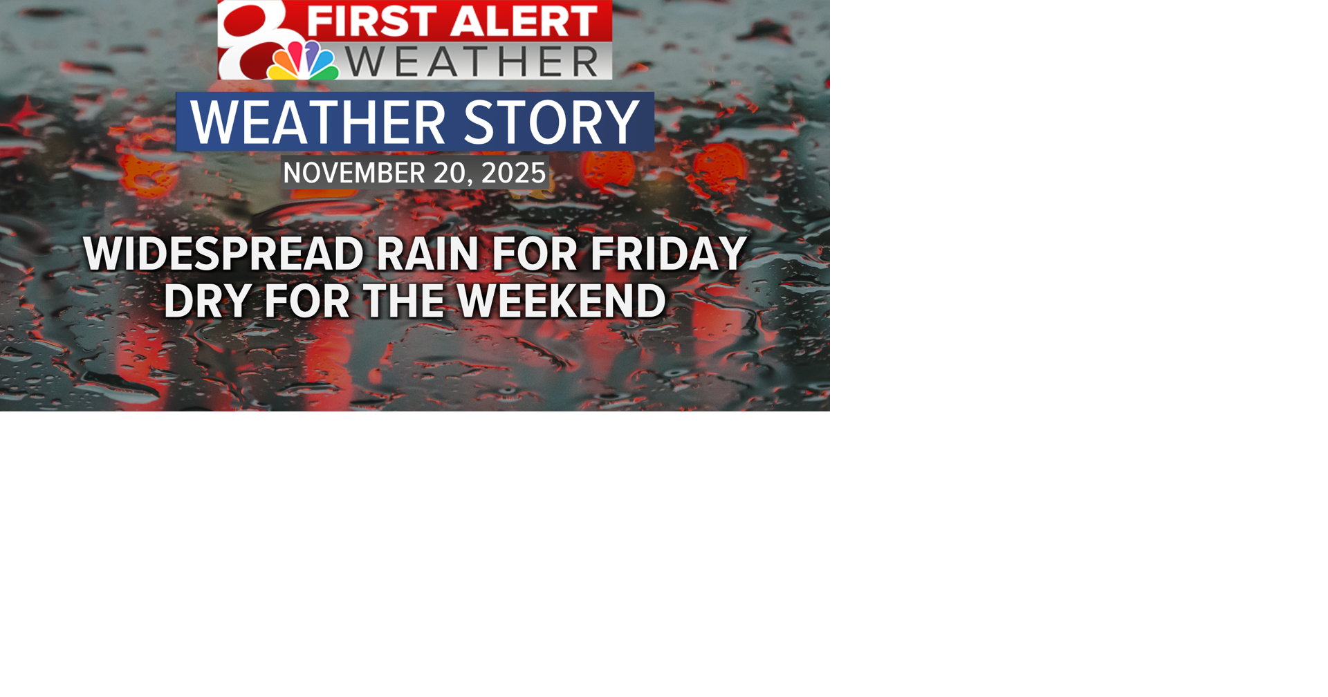 Forecast: Rain moves in for Friday, sunshine returns for the weekend ...