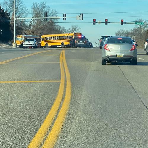 No injuries after school bus collides with car at Stadium and Rollins ...