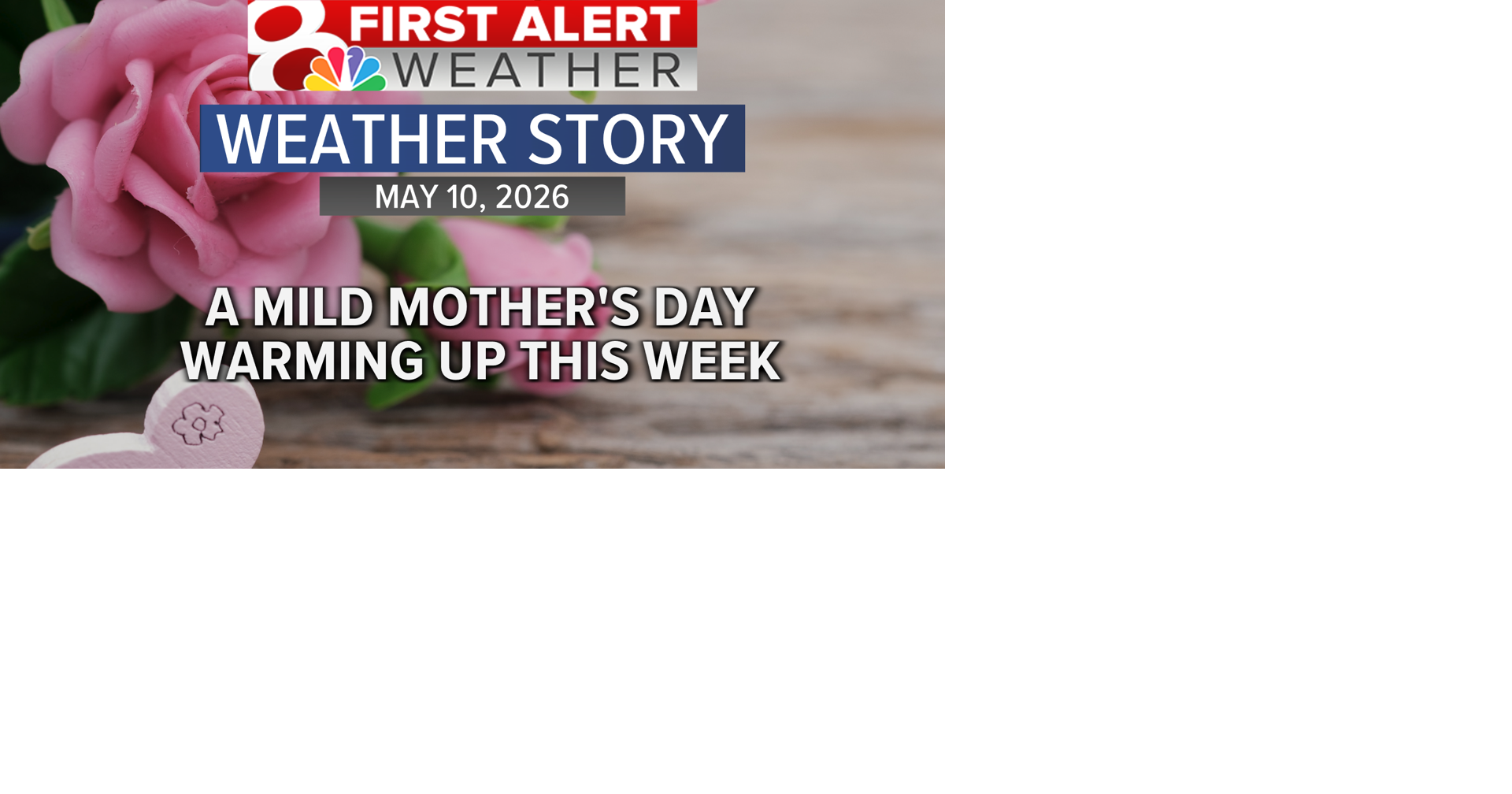Forecast: A mild Mother's Day, above average temperatures return