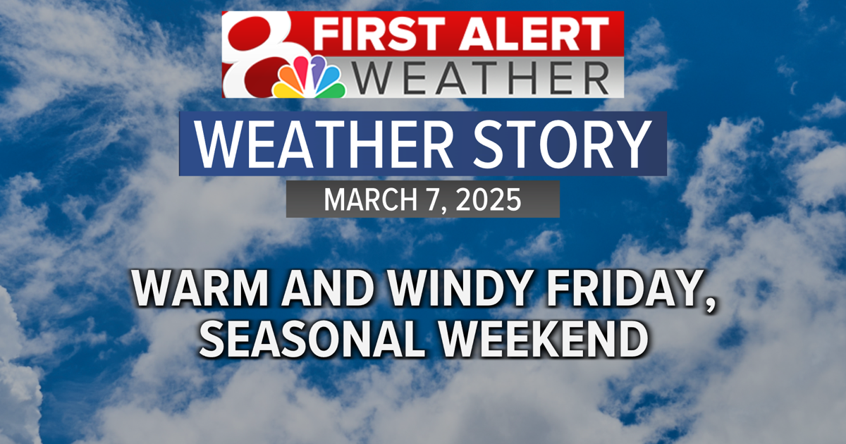 Forecast: Warm and windy Friday, sunny and seasonal weekend | Weather ...