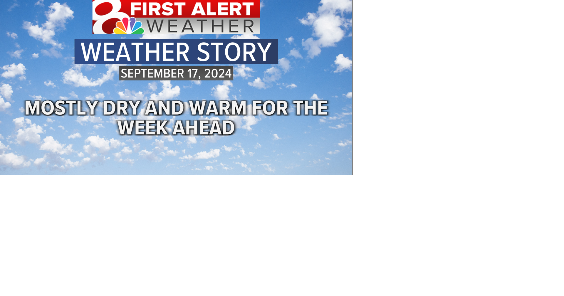 Forecast: Staying dry and above average this week | Weather | komu.com