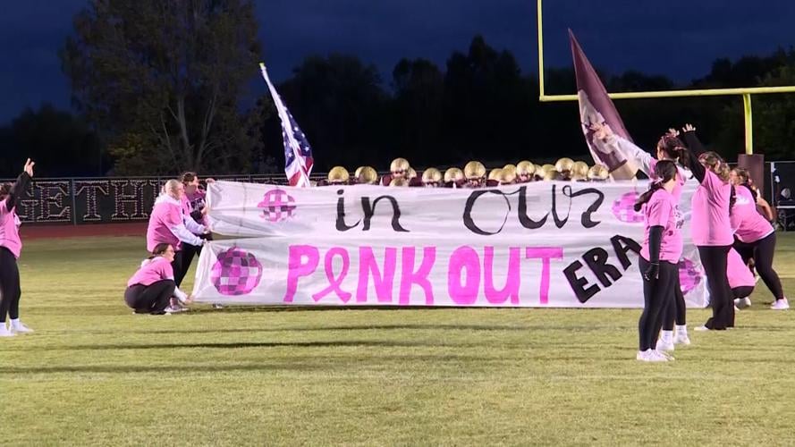 Pink Out Group EmVP: Man paints nearly 80 pink ribbons for breast cancer awareness ...