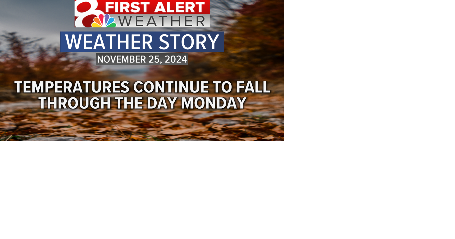 Forecast: Cold temperatures settle in throughout the day Monday ...