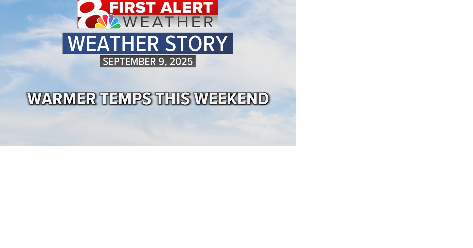 Forecast: Isolated sprinkles possible today, dry and warm the rest of ...