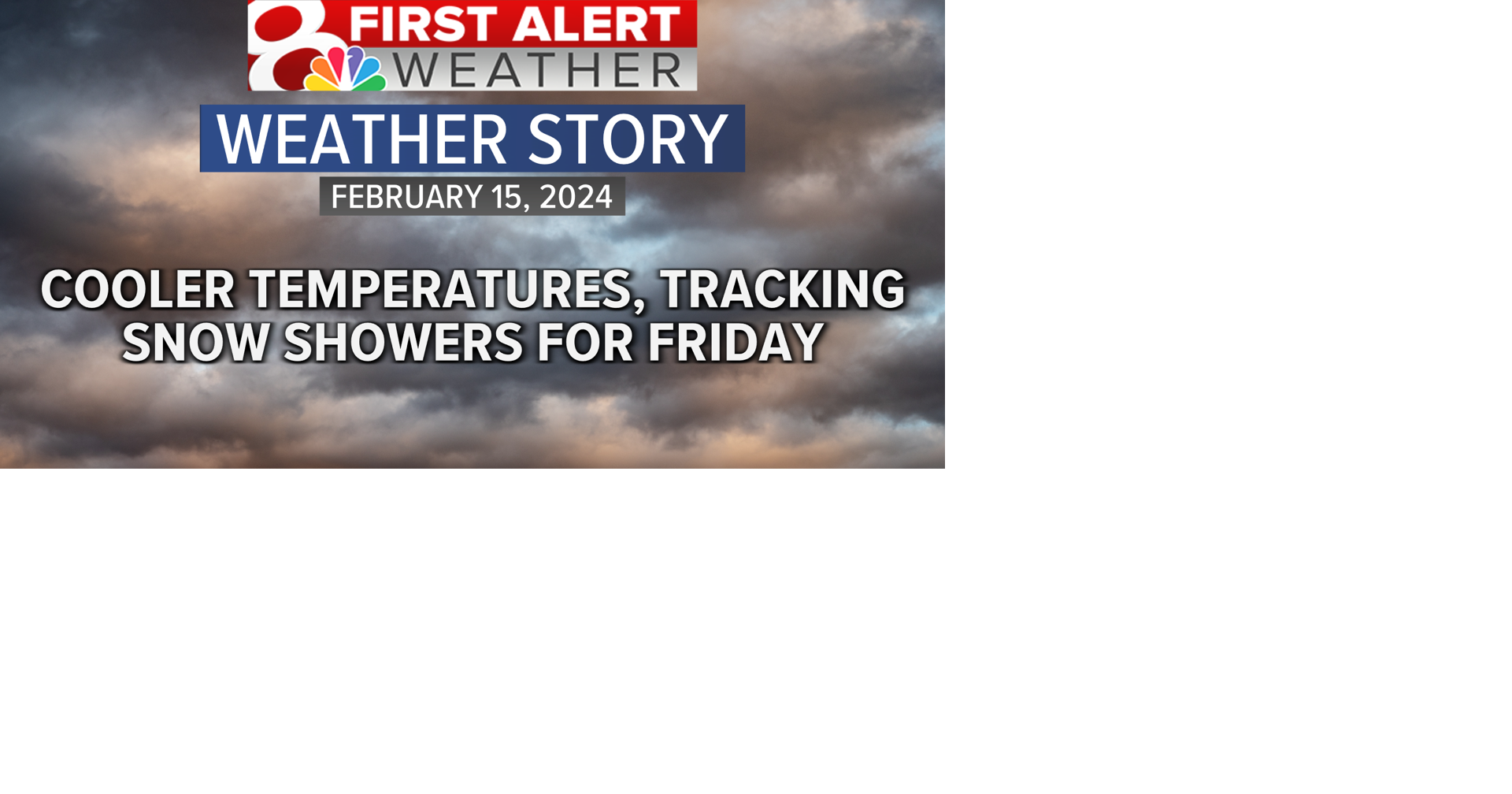Cooler temperatures, tracking snow showers for Friday | Weather | komu.com
