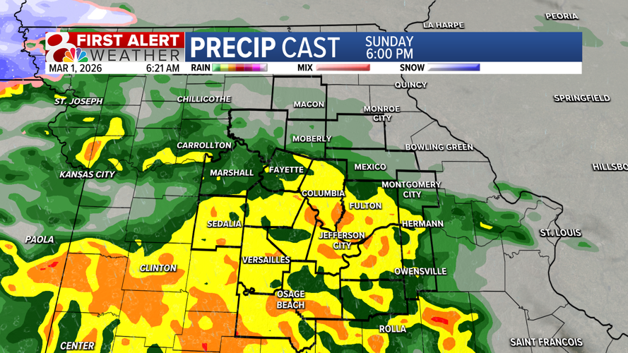 Forecast: Late-day rain transitons to wintry mix overnight | Weather ...