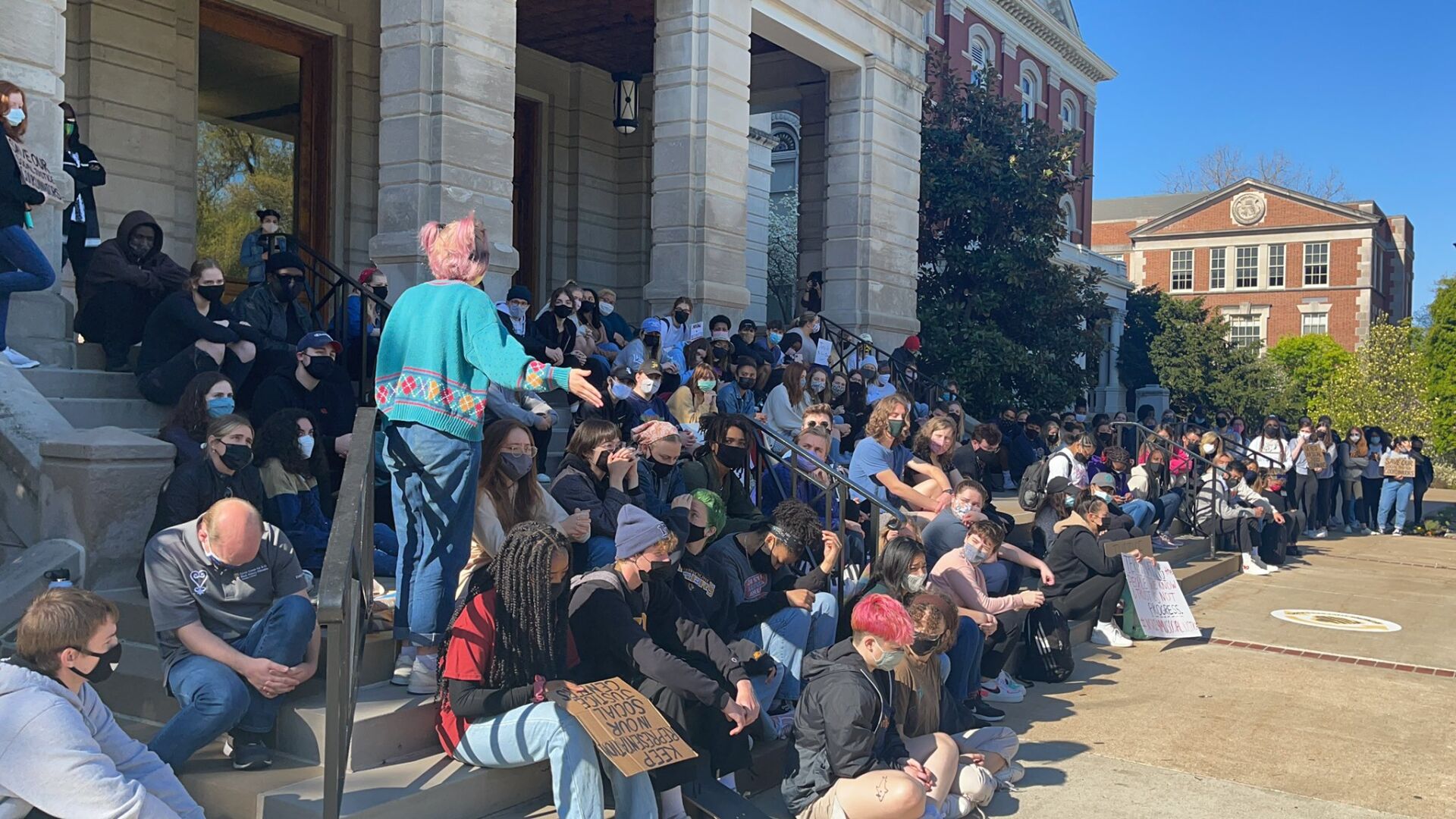 MU students protest social justice center restructuring - Vimarsana News