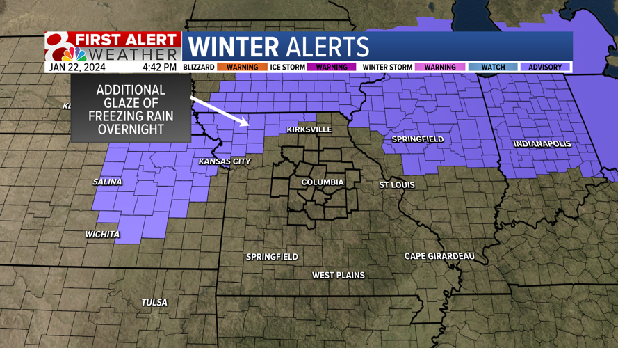 Patchy slick spots possible through Tuesday morning | Weather | komu.com
